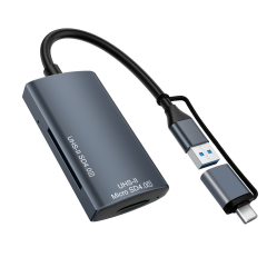 Высокоскоростной USB-кардридер UHS-II SD4.0/MicroSD